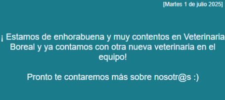 Nueva veterinaria en Veterinaria Boreal